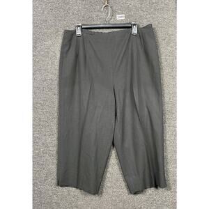 Talbots Plus Size Pull On Capri Pants Womens 14W Black Heritage Fit Stretch
